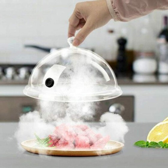 ドーム型スモークガンカバー 16cm ポータブルスモークベル蓋 食品、ドリンク、カクテル、バーベキュー、ステーキ、真空調理、サーモン用